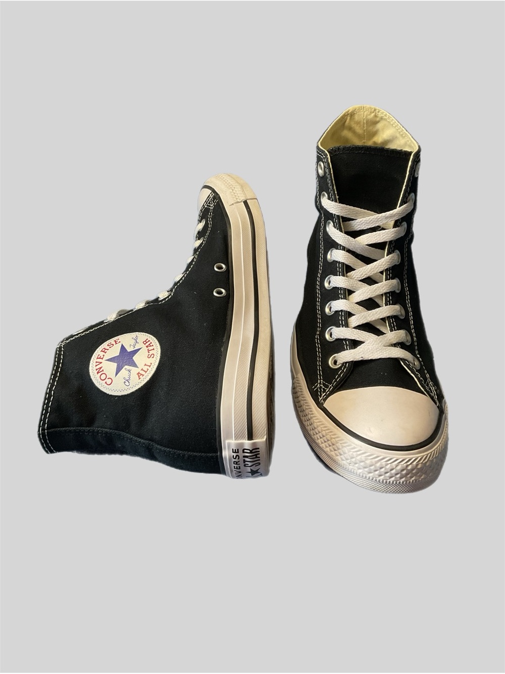 Converse Chuck Taylor All Star Shoes Mens 10 Black Hi Tops Casual Skater M9160 - Picture 4 of 16